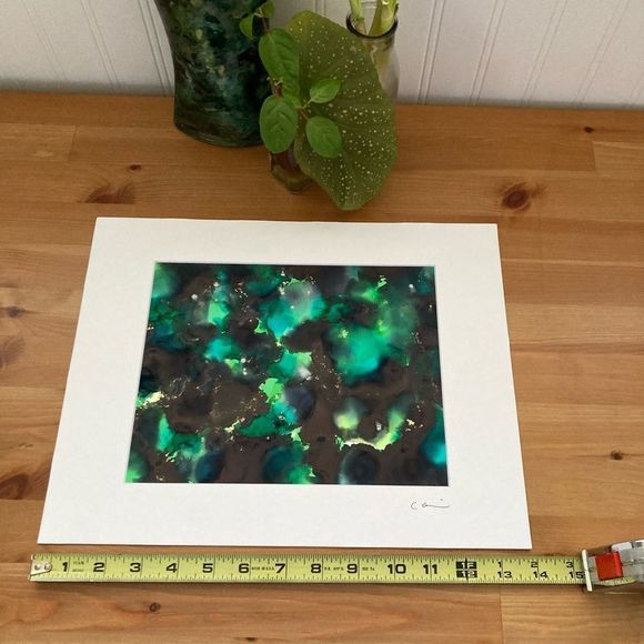 New Original Signed Artwork Alcohol Ink on Paper - Picture 6 of 6